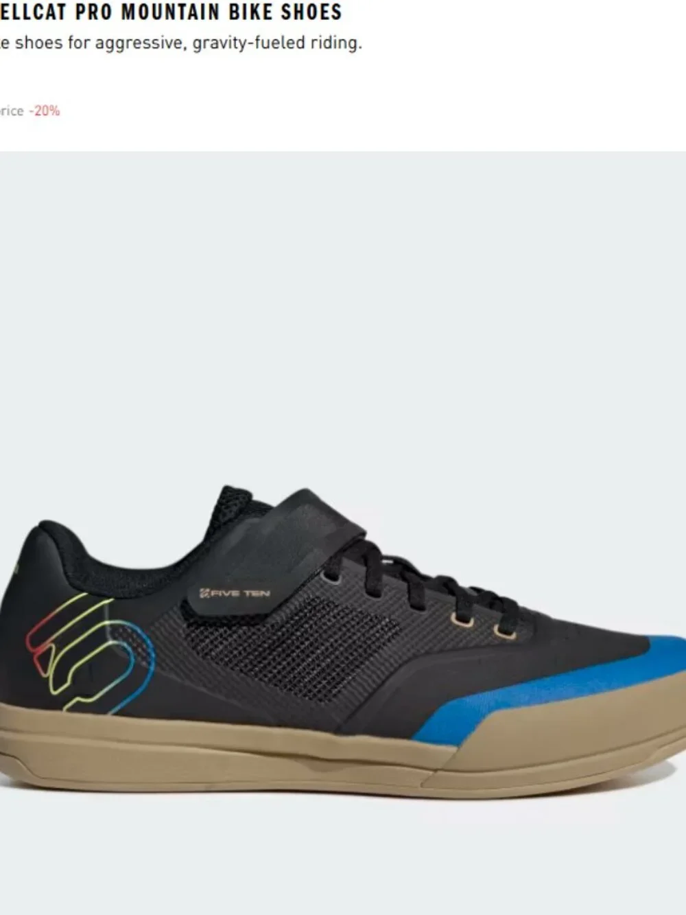 Adidas Five Ten Hellcat Pro Clipless MTB Shoes – Size Men's US 12 (Black/Blue/Re